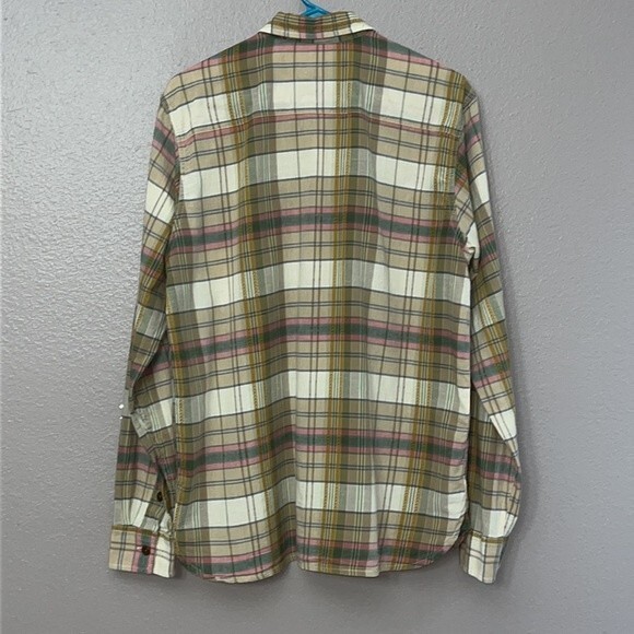 Frye Button Shirt Mens Sz Large Dessert Plaid Aztec Southwest - Picture 8 of 9